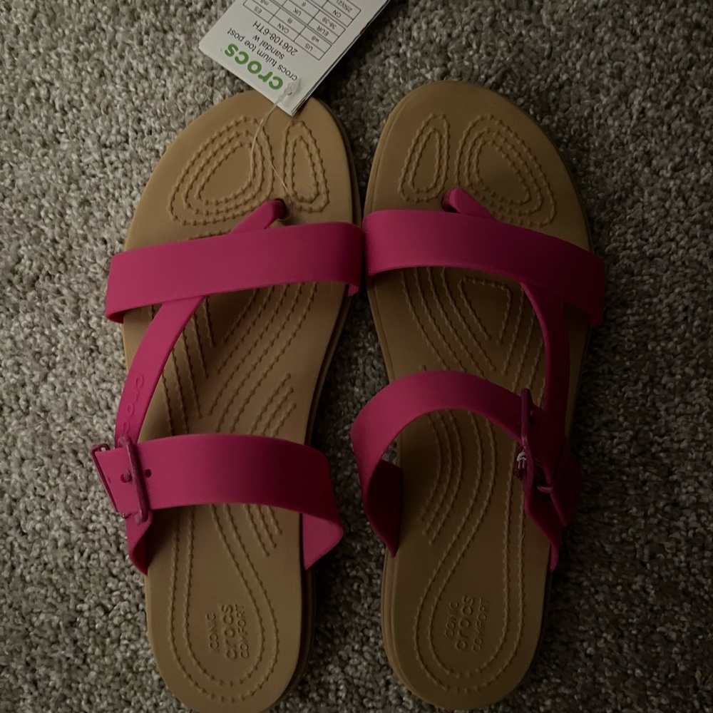 Crocs Pink Strappy Sandals